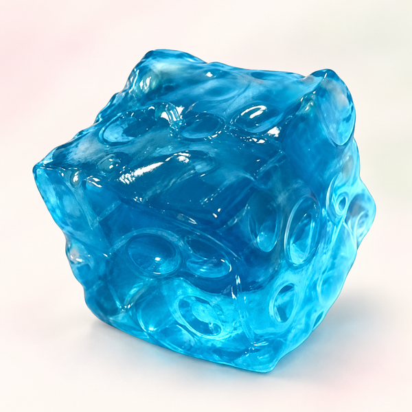 Blue / Clear Jumbo Jelly Cheese Cube