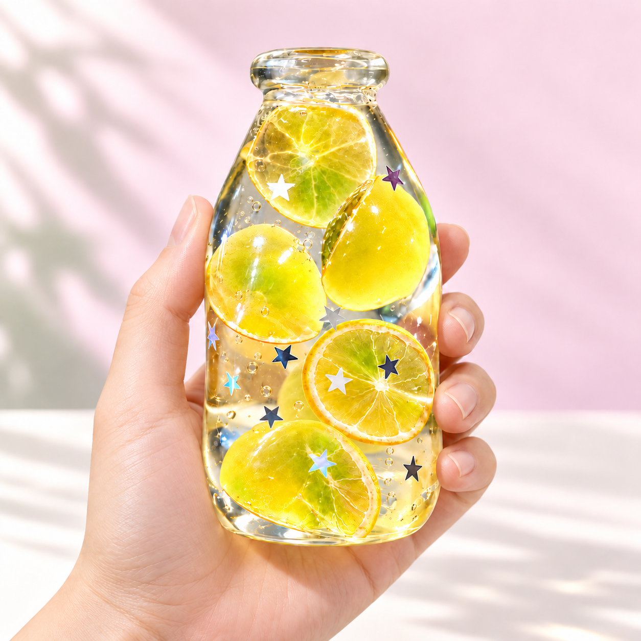 Glass Lemon Bottle