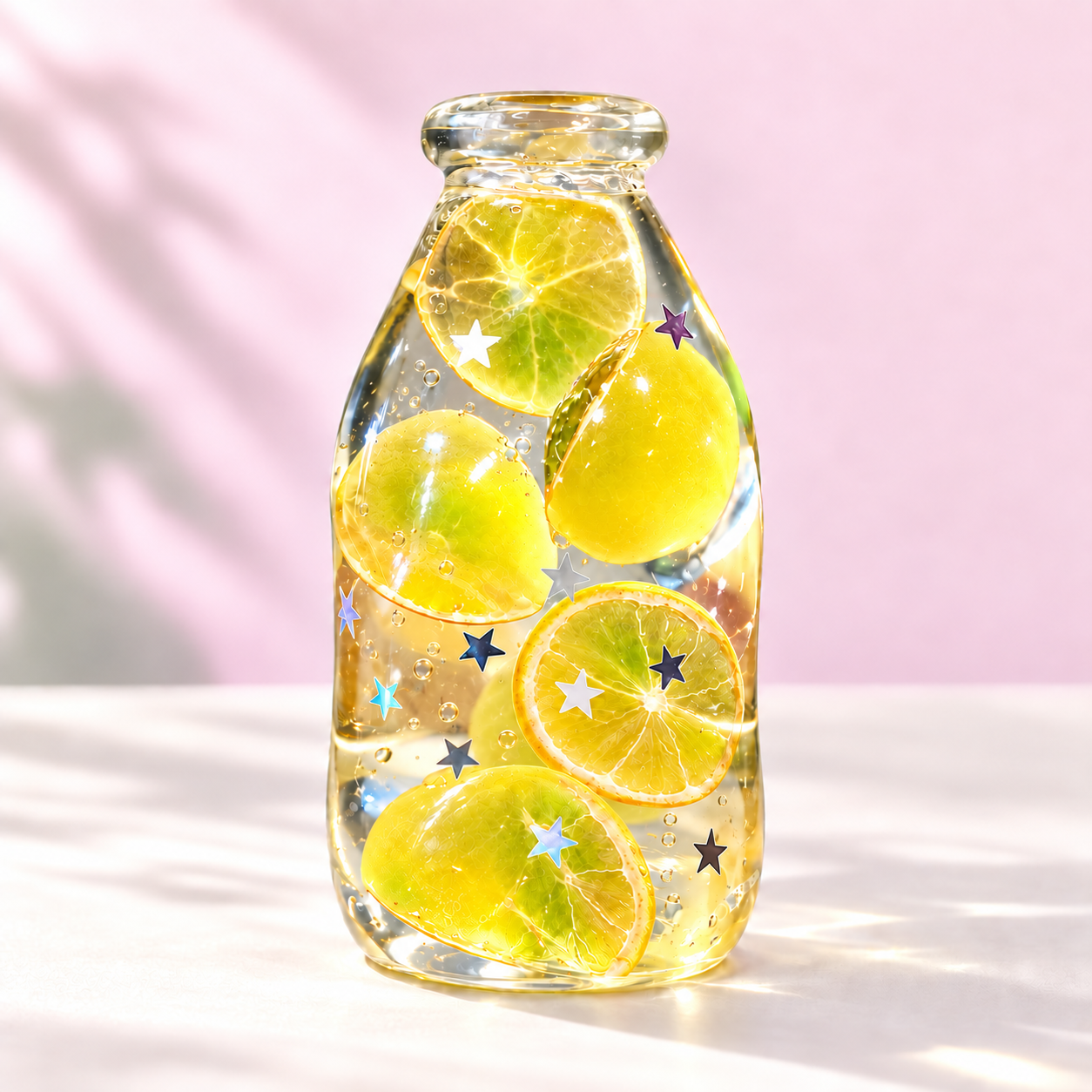 Glass Lemon Bottle